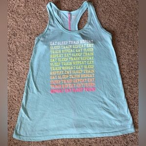 Athletics Works Top, Eat Sleep Train Repeat, size small (4-6)